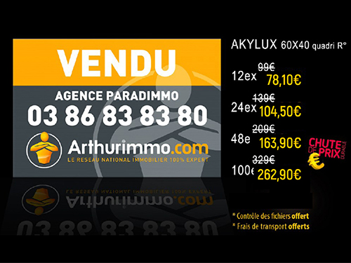 Panneau 40 * 60 cm en Akylux